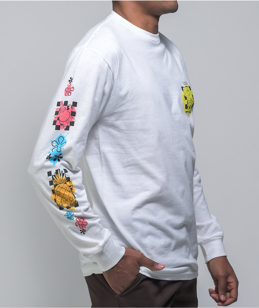 Vans x SpongeBob SquarePants Airbrush White Long Sleeve T-Shirt