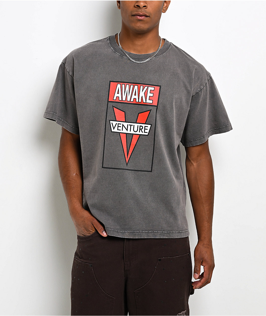 Venture Awake Grey Wash T-Shirt