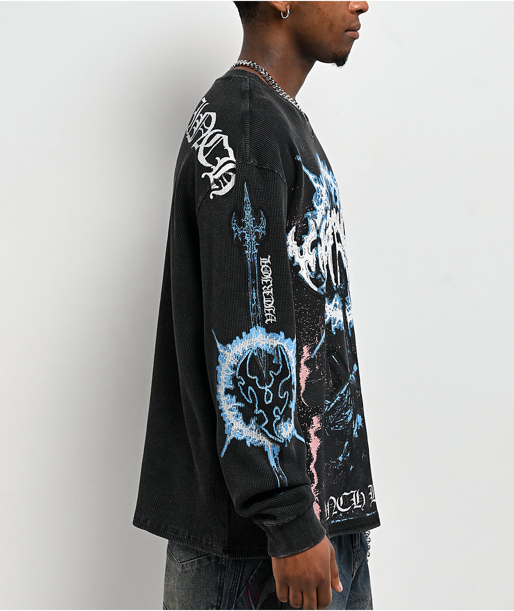 Vitriol Angel Face Black Long Sleeve Thermal T-Shirt