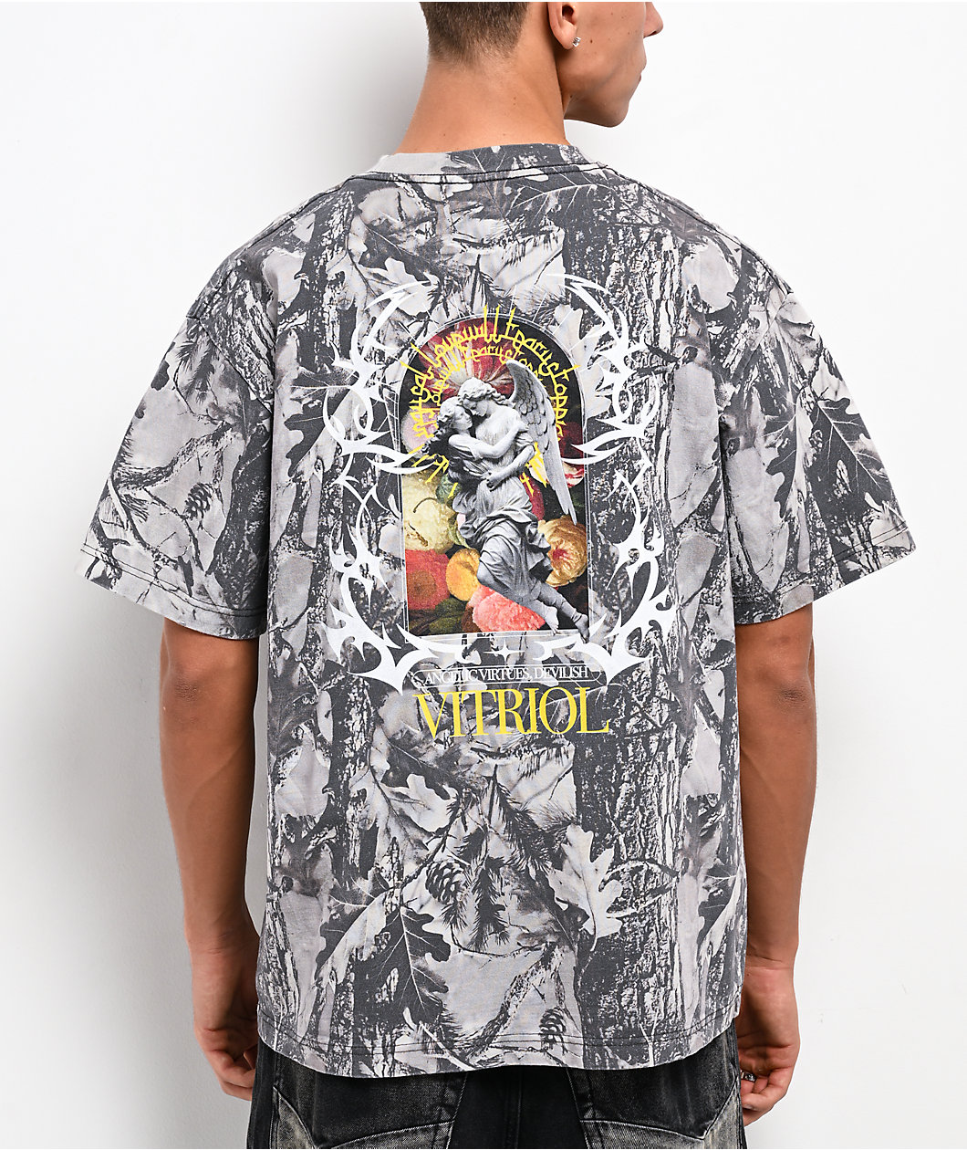 Vitriol Angelish Grey Camo T-Shirt