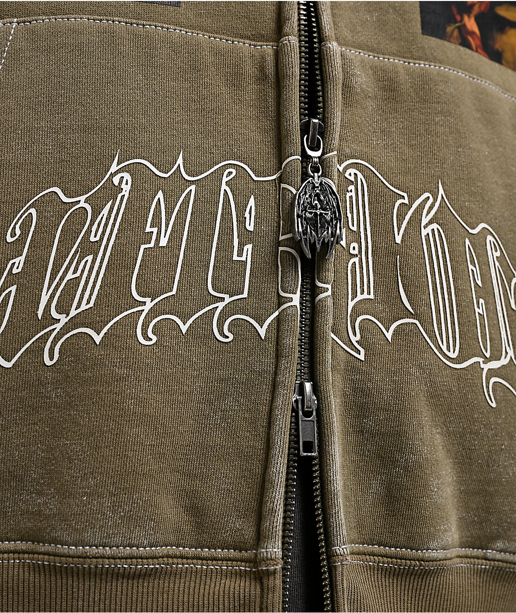 Vitriol Arches Green Boxy Zip Hoodie