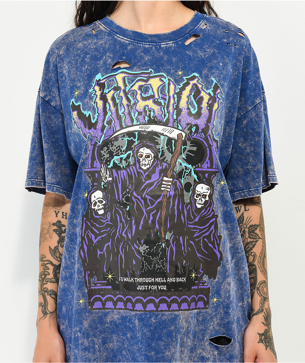 Vitriol Augustine Reapers Blue boyfriend T-Shirt
