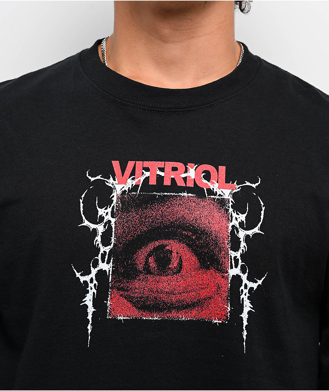 Vitriol Bold Red Black Long Sleeve T-Shirt
