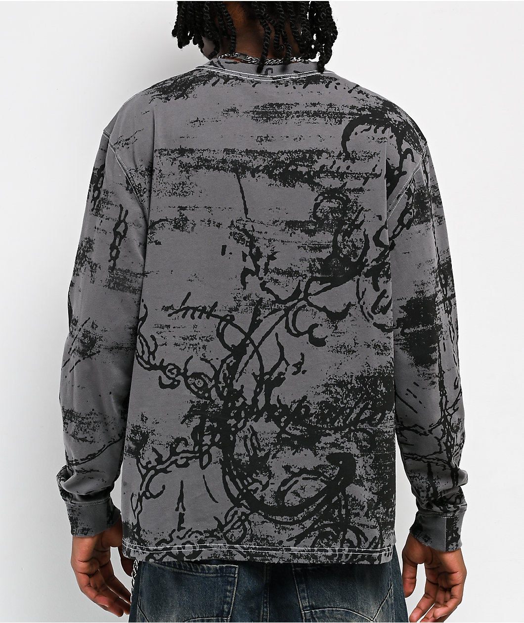 Vitriol Chains Grey Long Sleeve T-Shirt