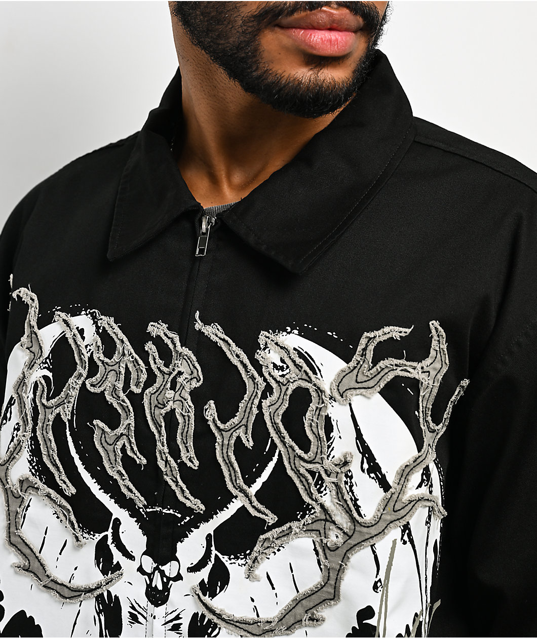 Vitriol Channel Black Zip Work Shirt