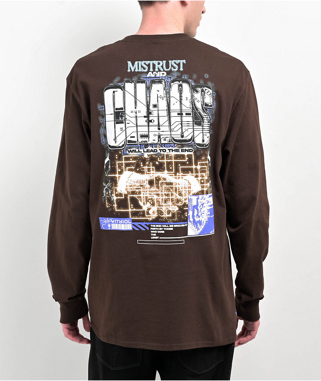 Vitriol Chaos Brown Long Sleeve T-Shirt