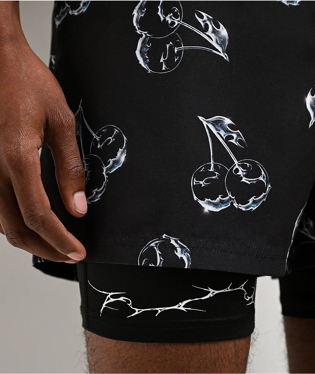 Vitriol Chrome Cherry Black Board Shorts