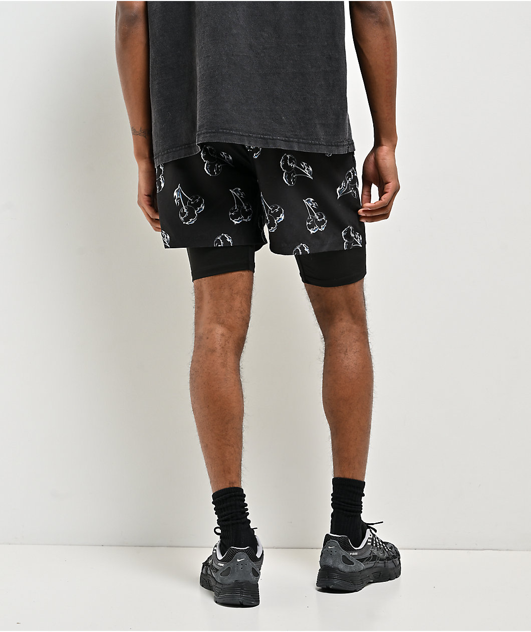 Vitriol Chrome Cherry Black Board Shorts