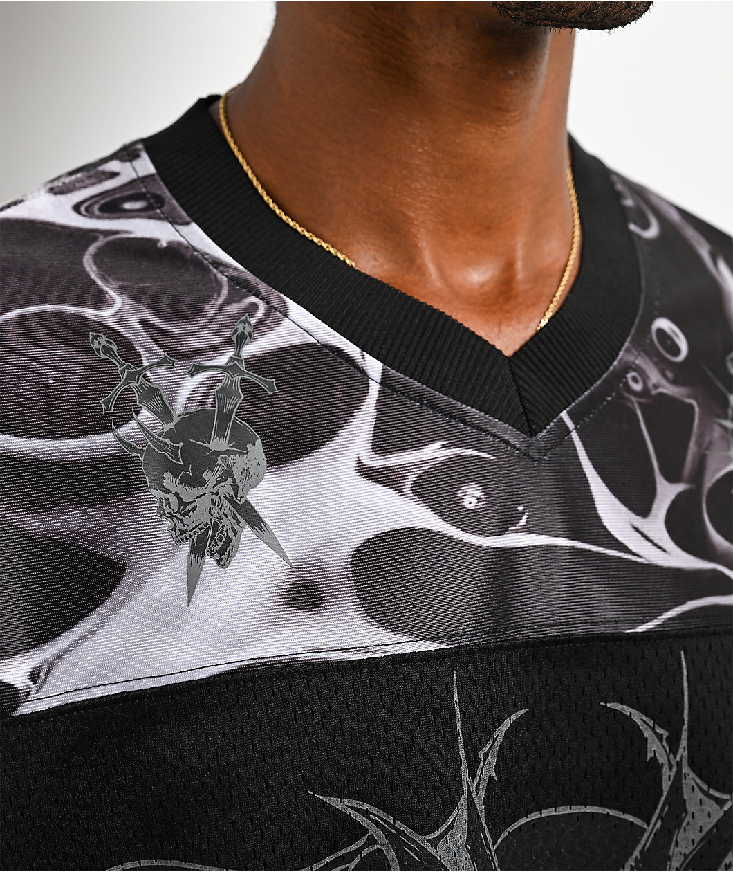 Vitriol Crisis Black Crop Football Jersey