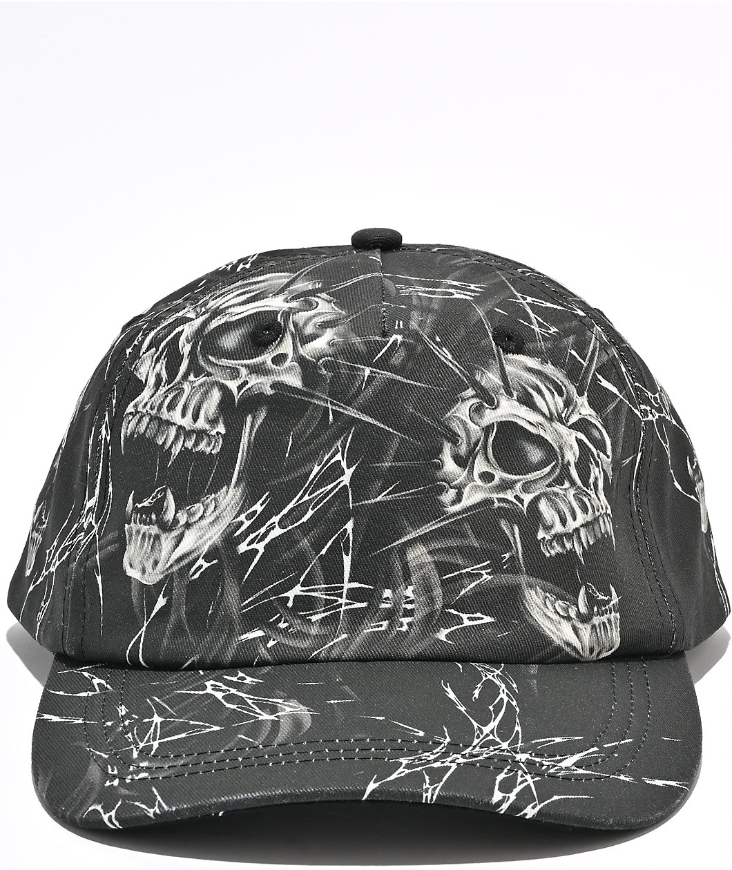 Vitriol Crypto Skull Black Snapback Hat