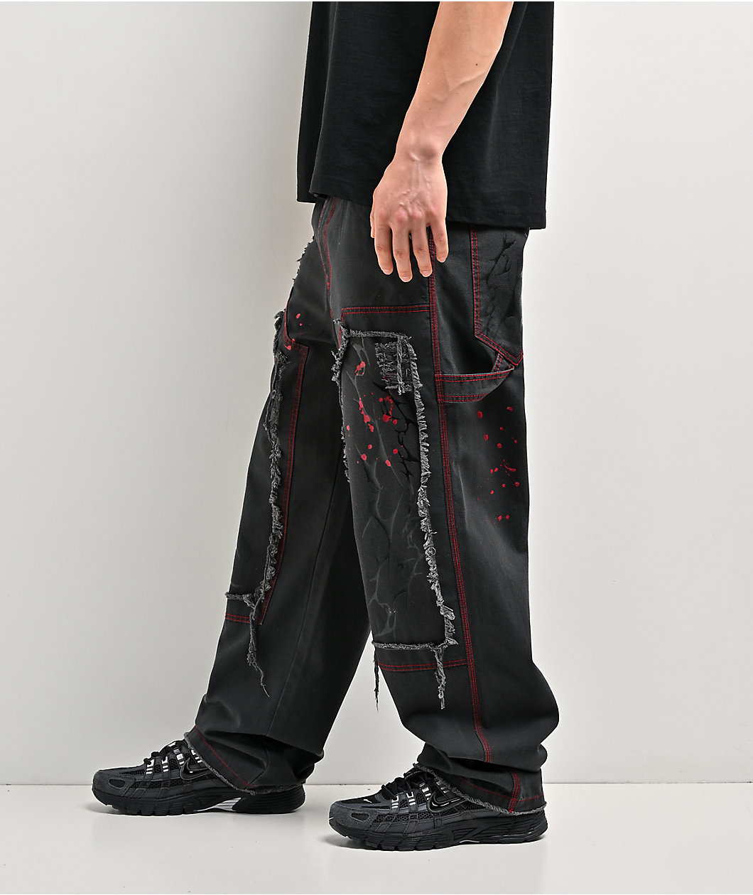 Vitriol Cursed Butcher Black Wash Carpenter Pants