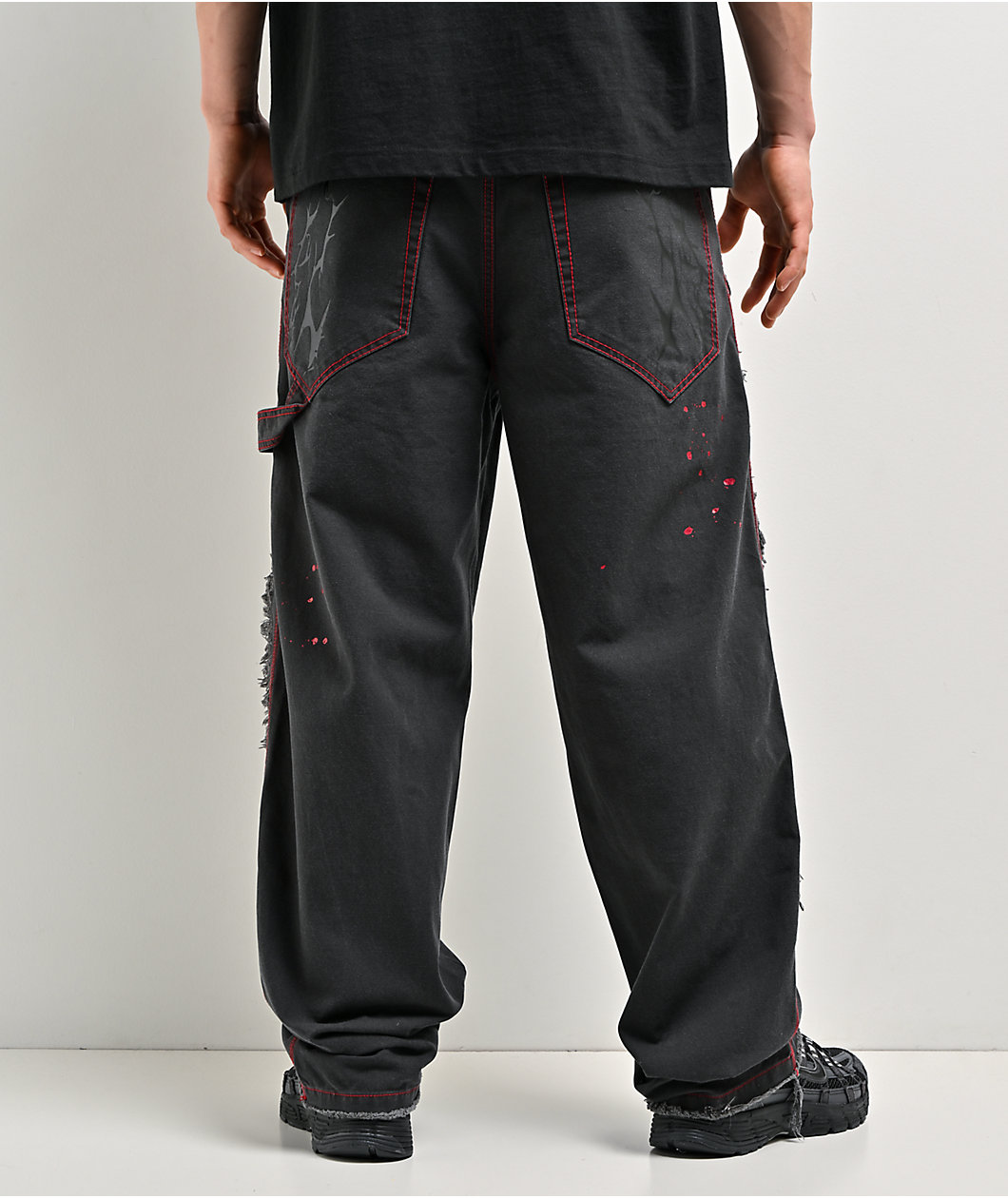 Vitriol Cursed Butcher Black Wash Carpenter Pants