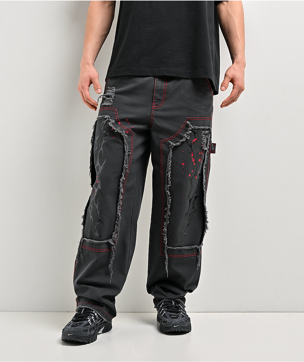Vitriol Cursed Butcher Black Wash Carpenter Pants