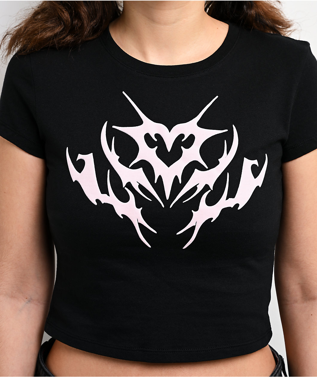 Vitriol Cyber Chrome Black Crop T-Shirt