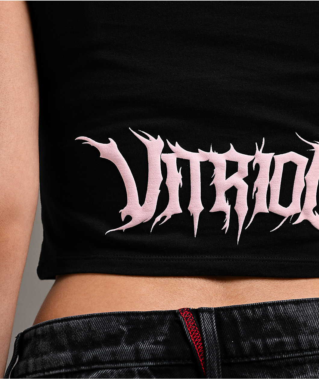 Vitriol Cyber Chrome Black Crop T-Shirt
