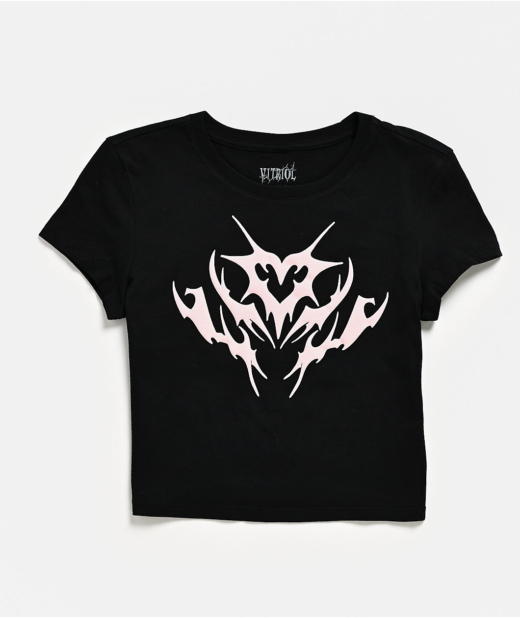 Vitriol Cyber Chrome Black Crop T-Shirt
