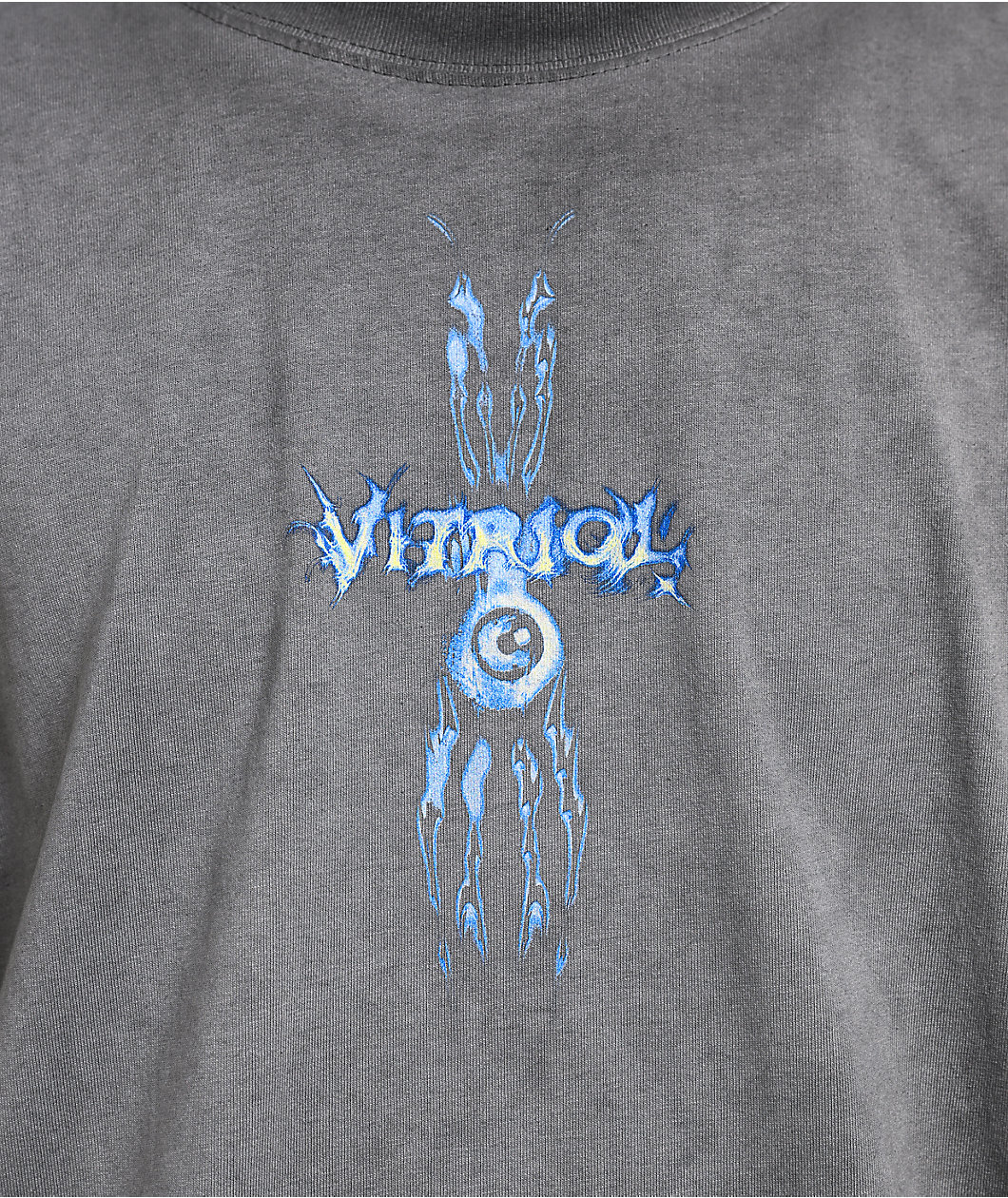 Vitriol Cyber Seraphim Char Grey Wash T-Shirt