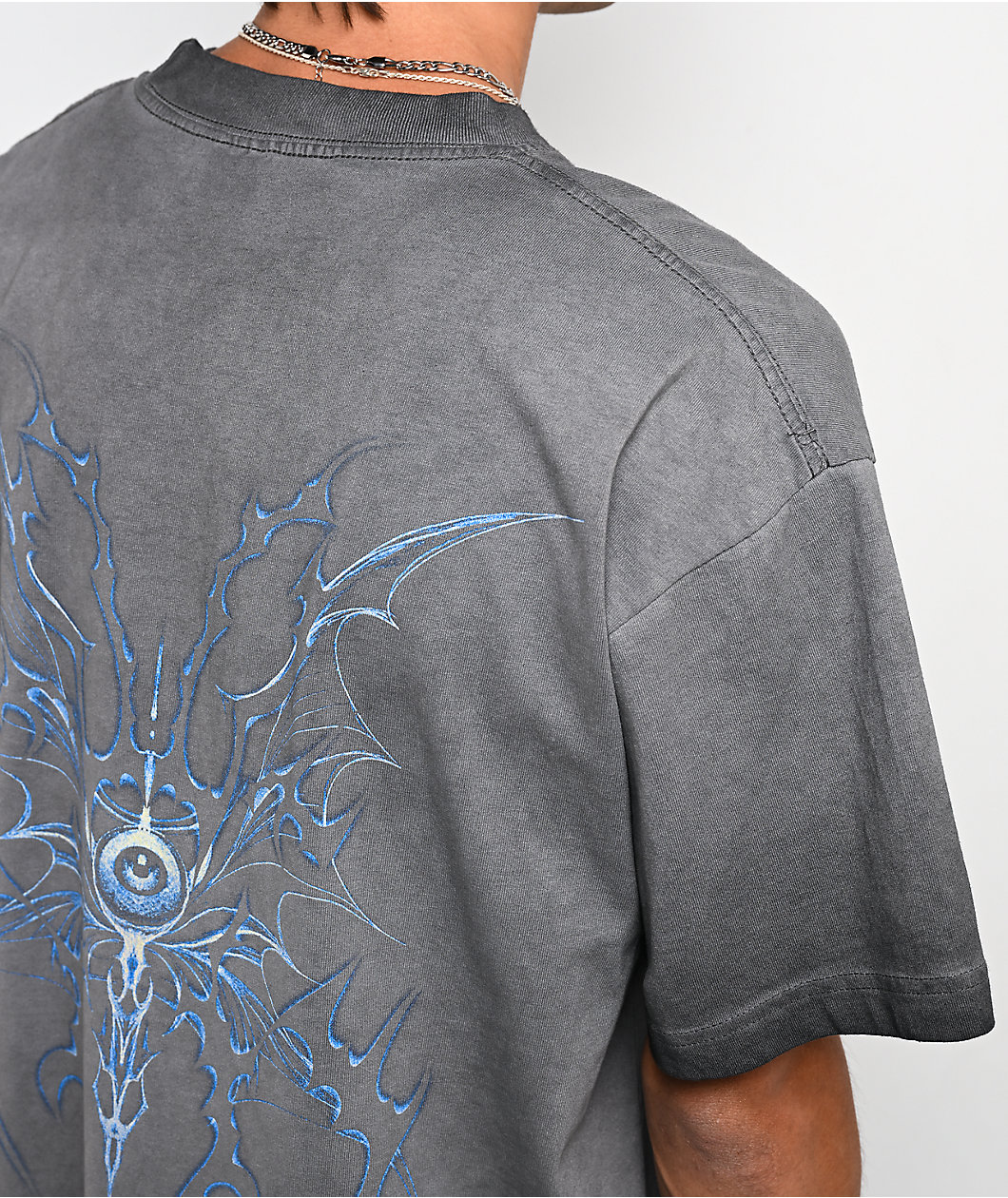 Vitriol Cyber Seraphim Char Grey Wash T-Shirt