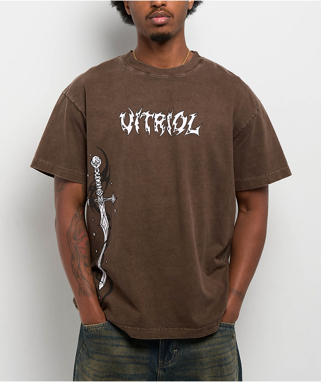 Vitriol Cyber Sword Brown T-Shirt