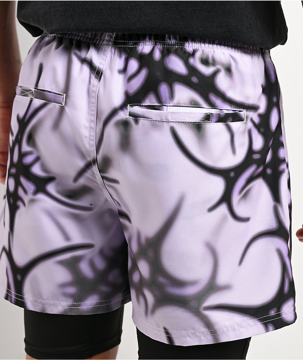 Vitriol Cyber White & Black Board Shorts