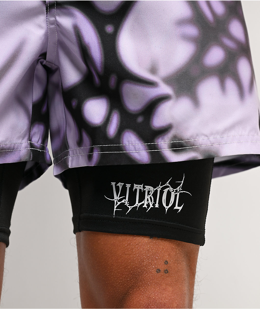 Vitriol Cyber White & Black Board Shorts