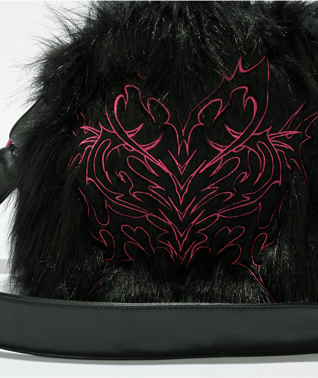 Vitriol Cyberfly Black Faux Fur Tote Bag