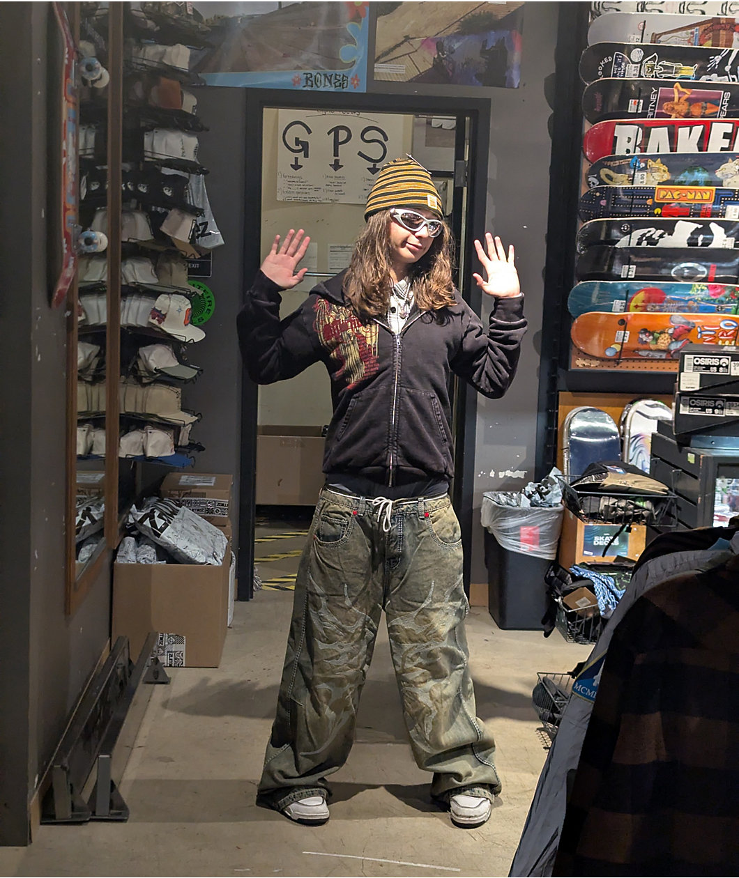 Vitriol Cyberfly Verona Petrol Wash Wide Leg Jeans