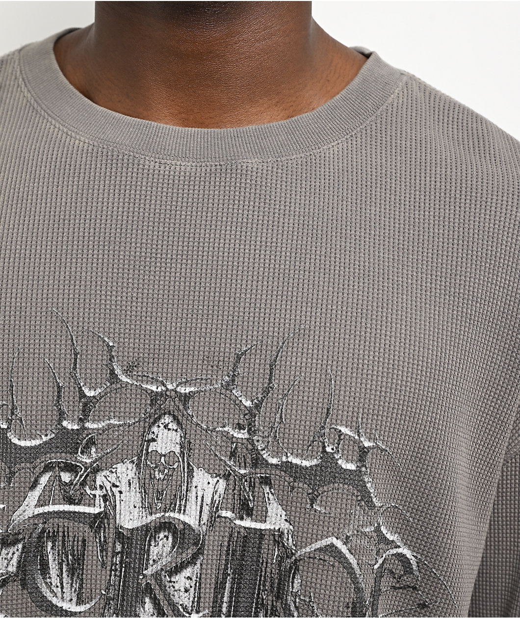 Vitriol DVF Sword Charcoal Grey Thermal Long Sleeve T-Shirt