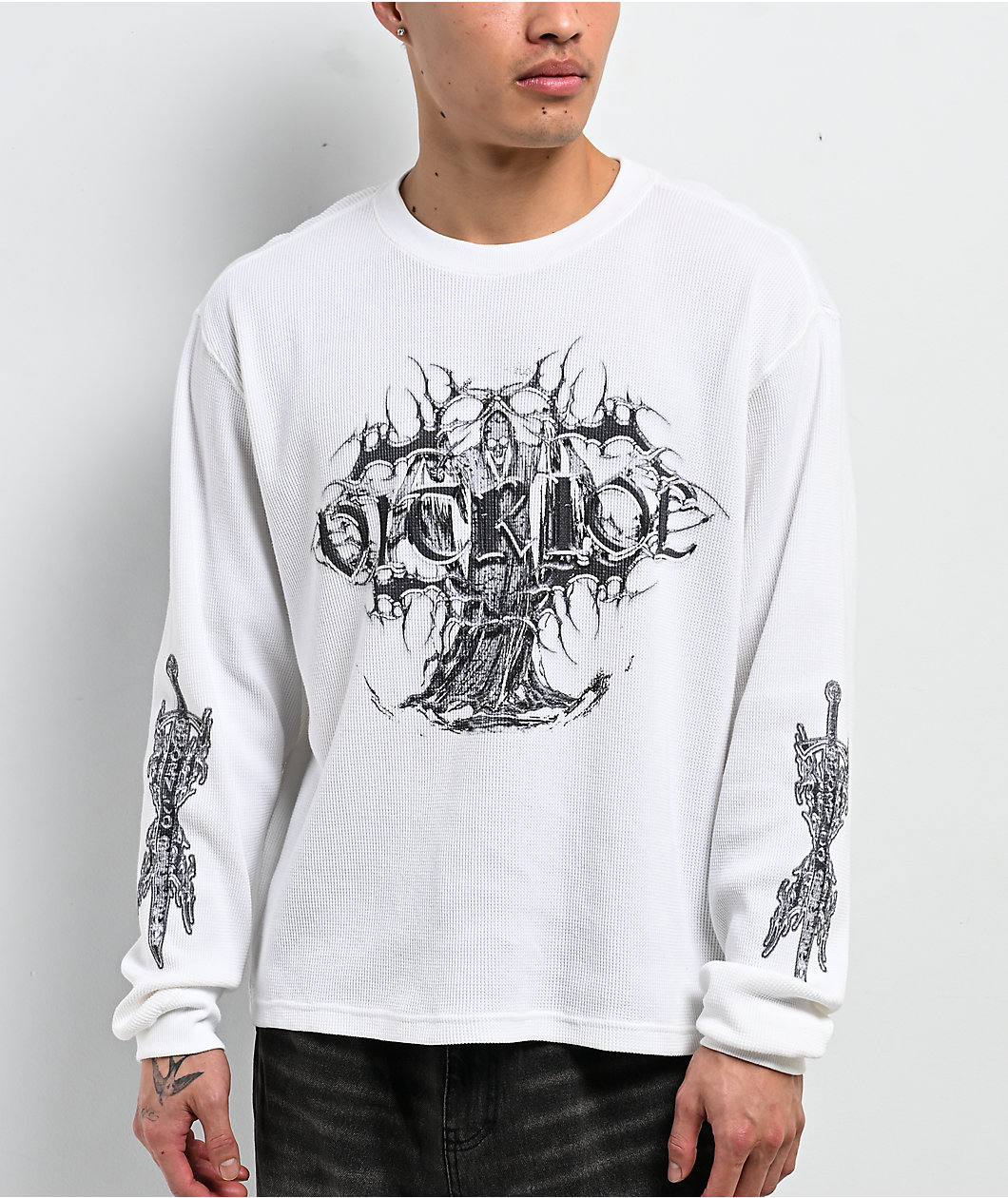 Vitriol DVF Sword White Thermal Long Sleeve T-Shirt