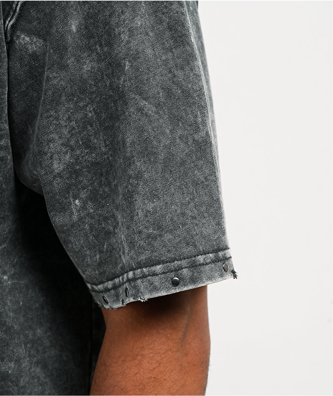 Vitriol Death Grip Dark Grey Wash T-Shirt