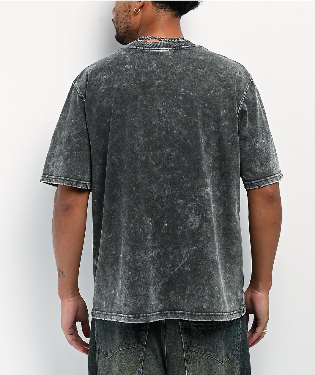 Vitriol Death Grip Dark Grey Wash T-Shirt