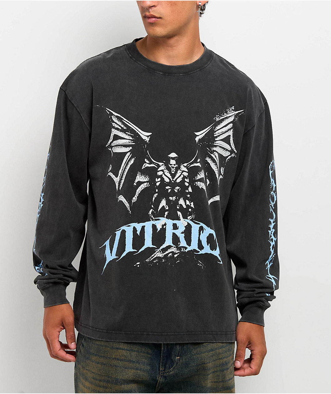 Vitriol Destruction Vintage Black Long Sleeve T-Shirt