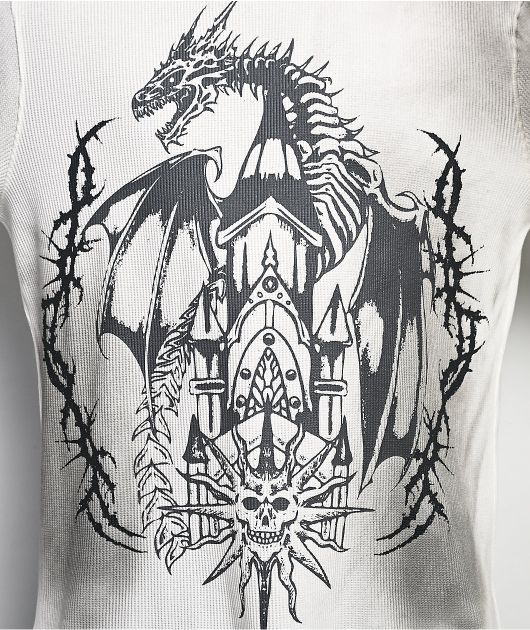 Vitriol Dust Tower White Wash Thermal Long Sleeve T-Shirt