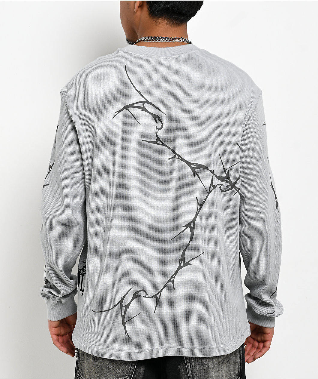 Vitriol Earthquake Silver Thermal Long Sleeve T-Shirt