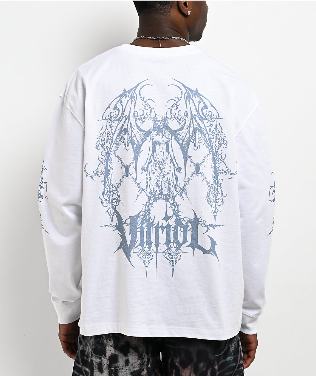 Vitriol Evil King White Long Sleeve T-Shirt
