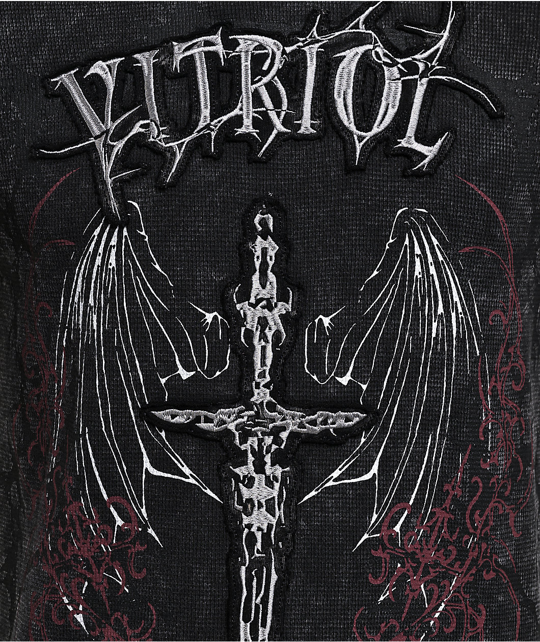 Vitriol Excalibur Black Wash Thermal Long Sleeve T-Shirt