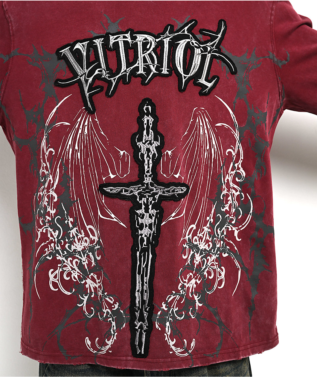 Vitriol Excalibur Red Wash Long Sleeve T-Shirt
