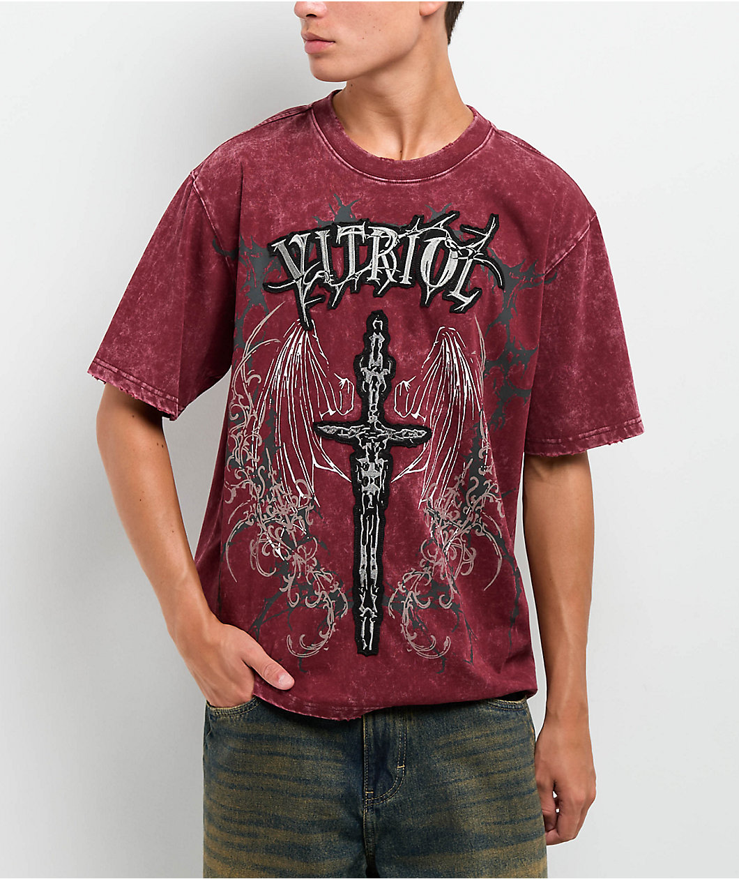 Vitriol Excalibur Red Wash T-Shirt