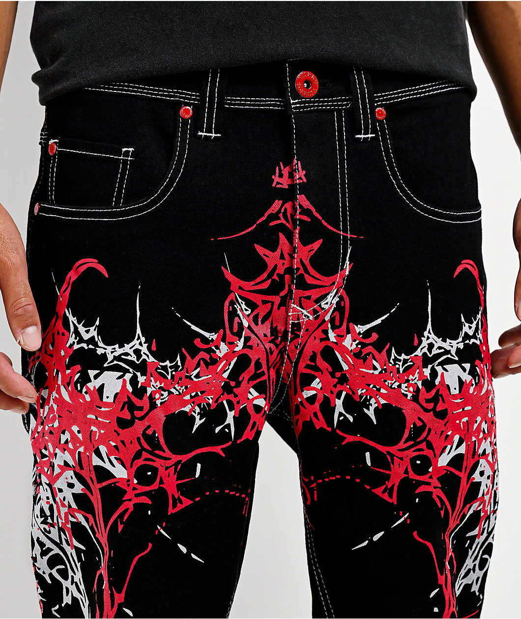Vitriol Extended Black Skinny Jeans