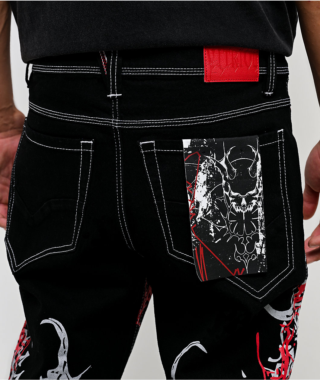 Vitriol Extended Black Skinny Jeans