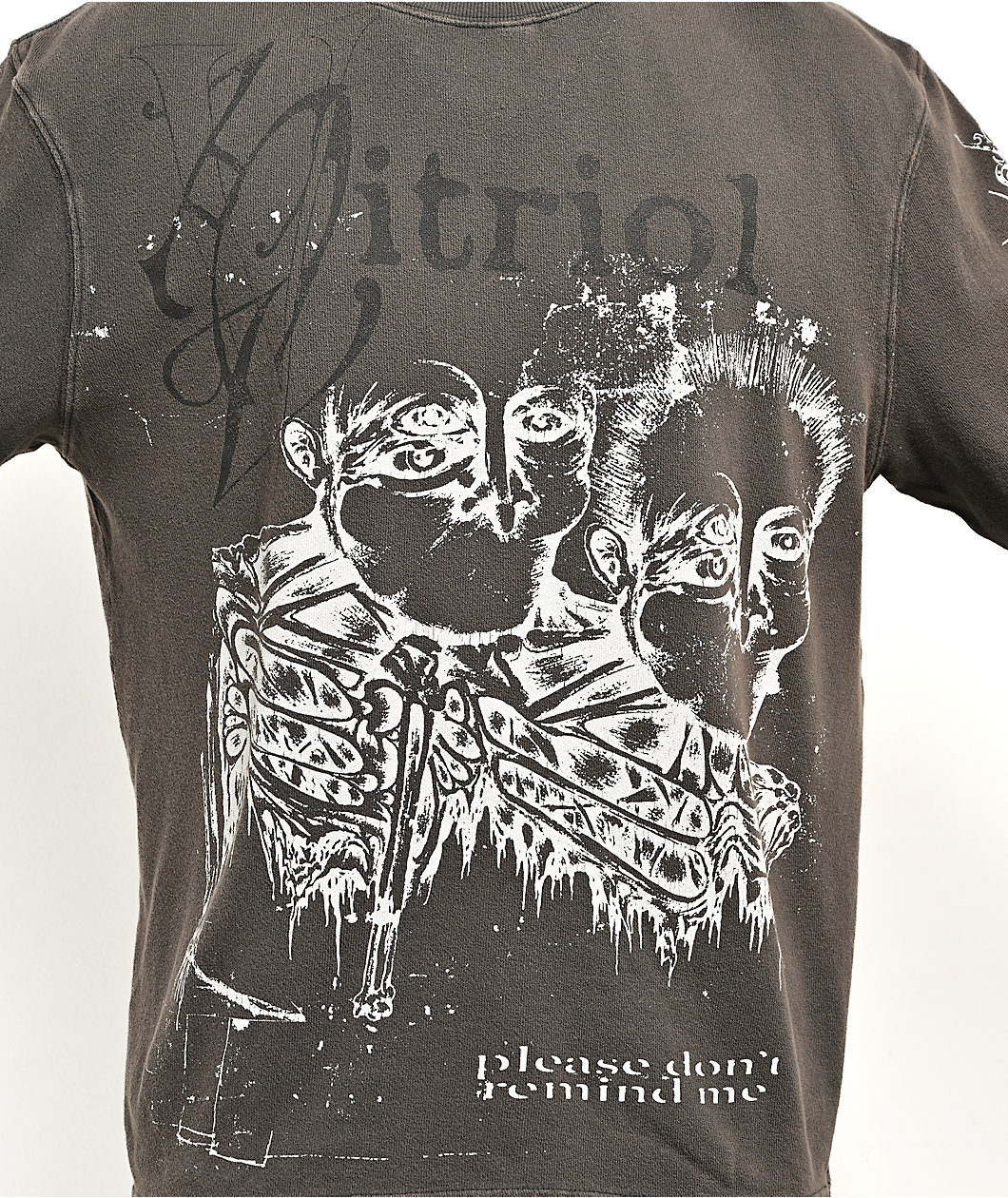 Vitriol Feral Friend Black Knit Long Sleeve T-Shirt