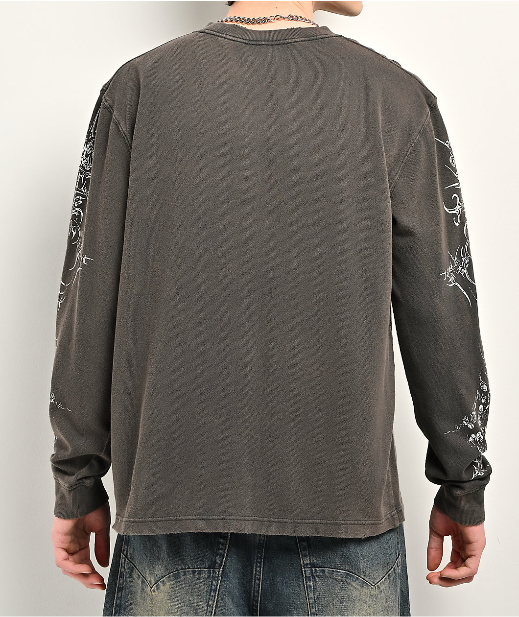 Vitriol Feral Friend Black Knit Long Sleeve T-Shirt