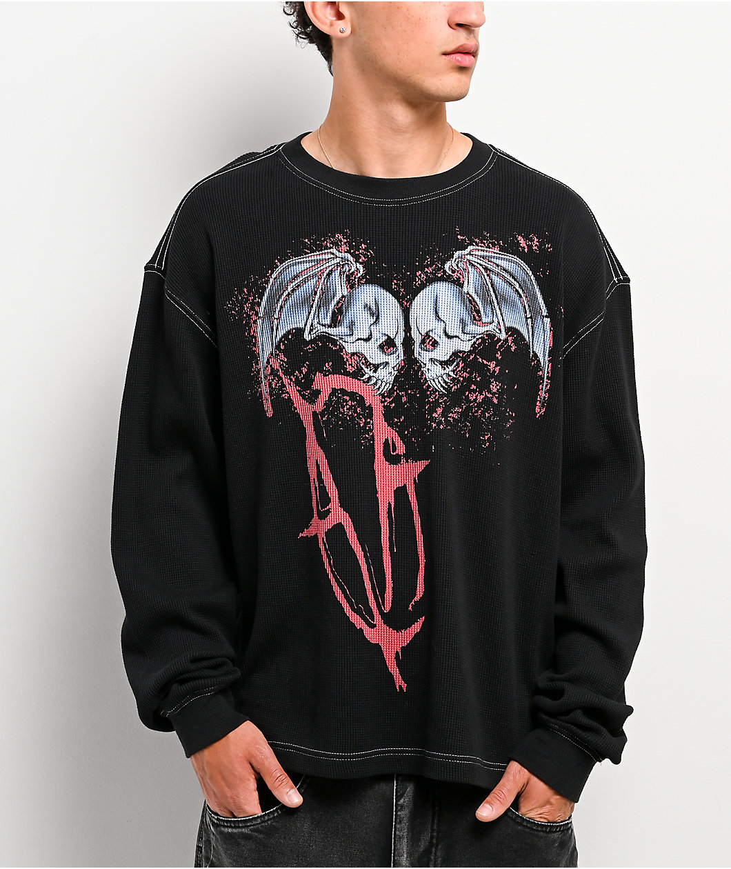 Vitriol Follow The Rift Black Thermal Long Sleeve T-Shirt