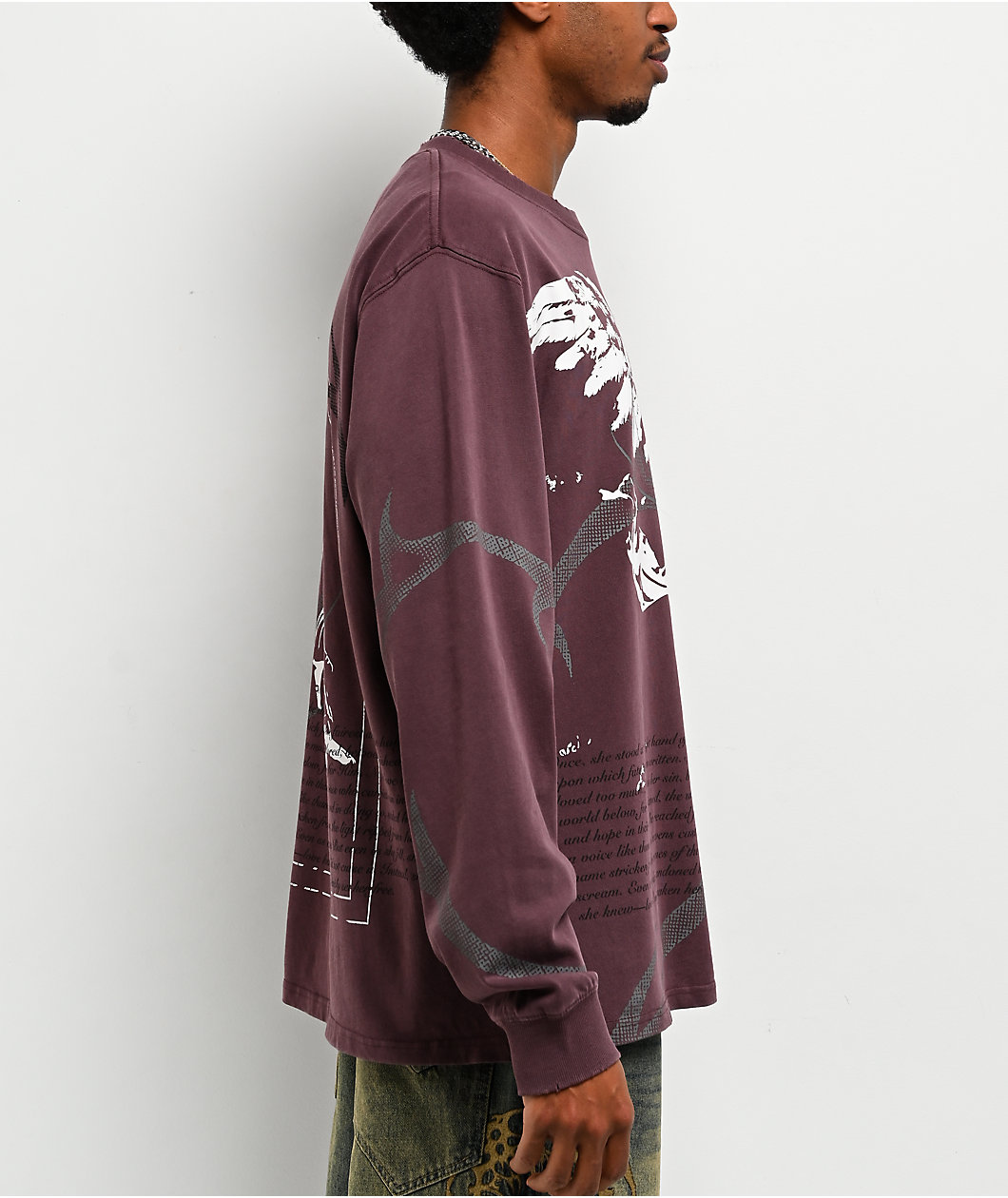 Vitriol Forsaken Maroon Long Sleeve T-Shirt