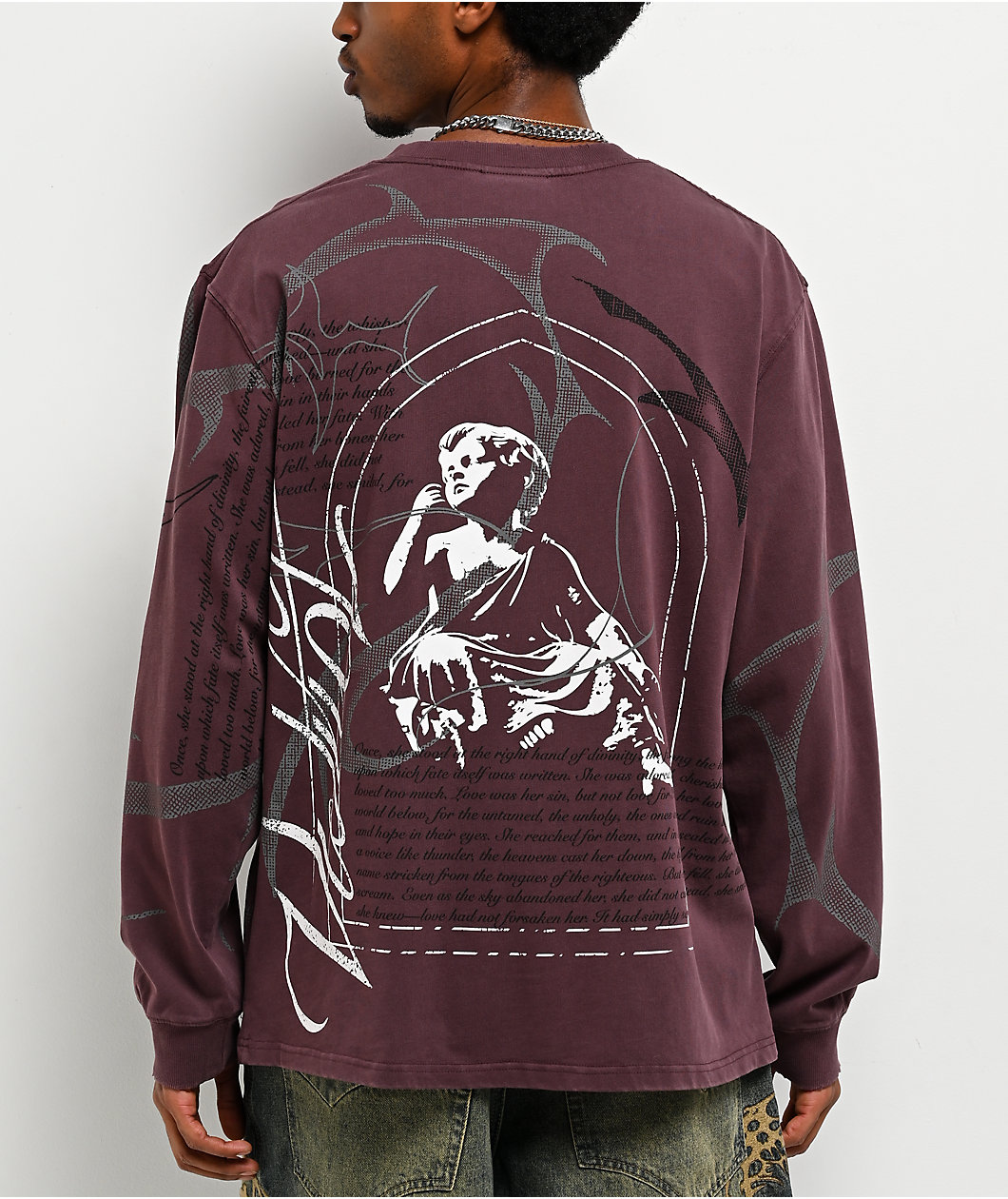 Vitriol Forsaken Maroon Long Sleeve T-Shirt