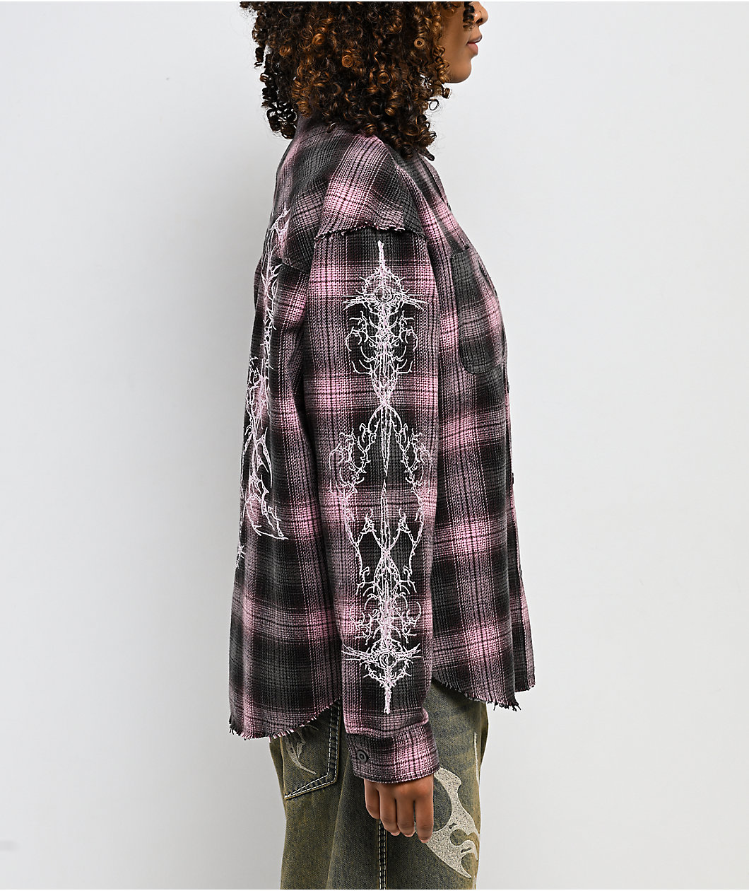 Vitriol Fracture Pink Flannel Shirt