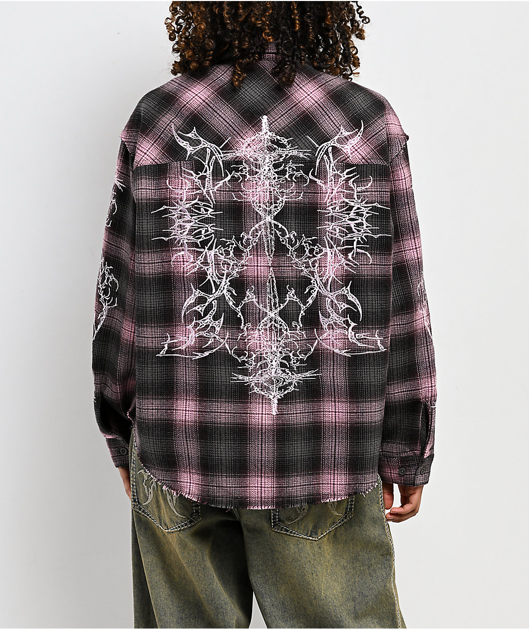 Vitriol Fracture Pink Flannel Shirt