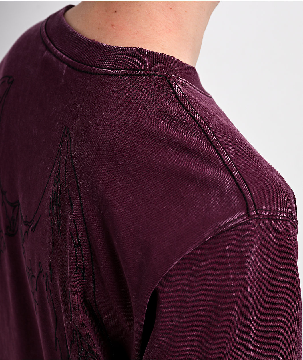 Vitriol Freak Boy Burgundy Wash T-Shirt
