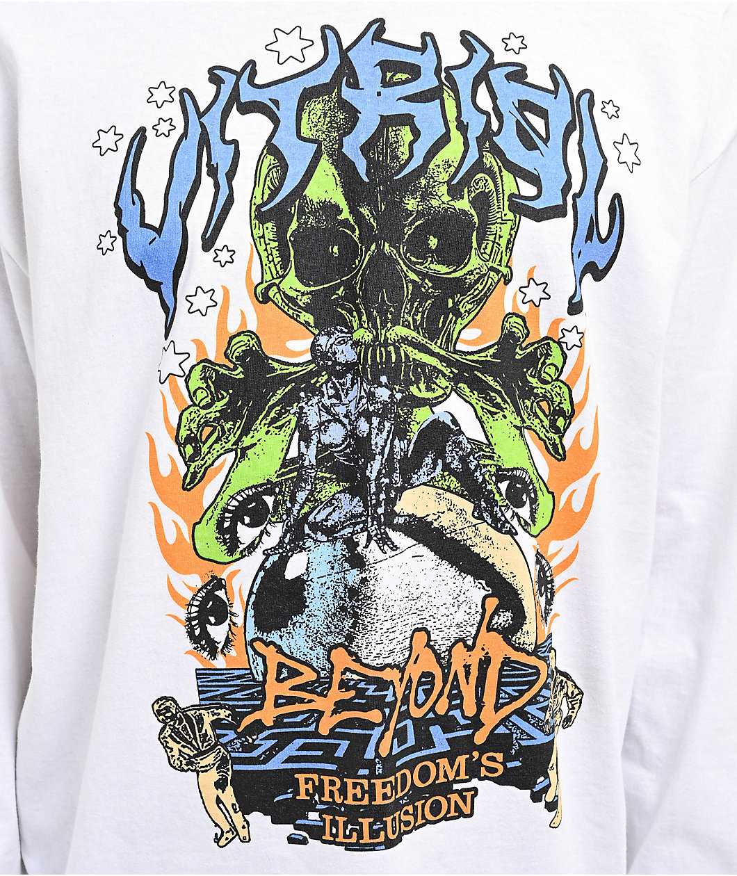 Vitriol Freedom's Illusion White Long Sleeve T-Shirt