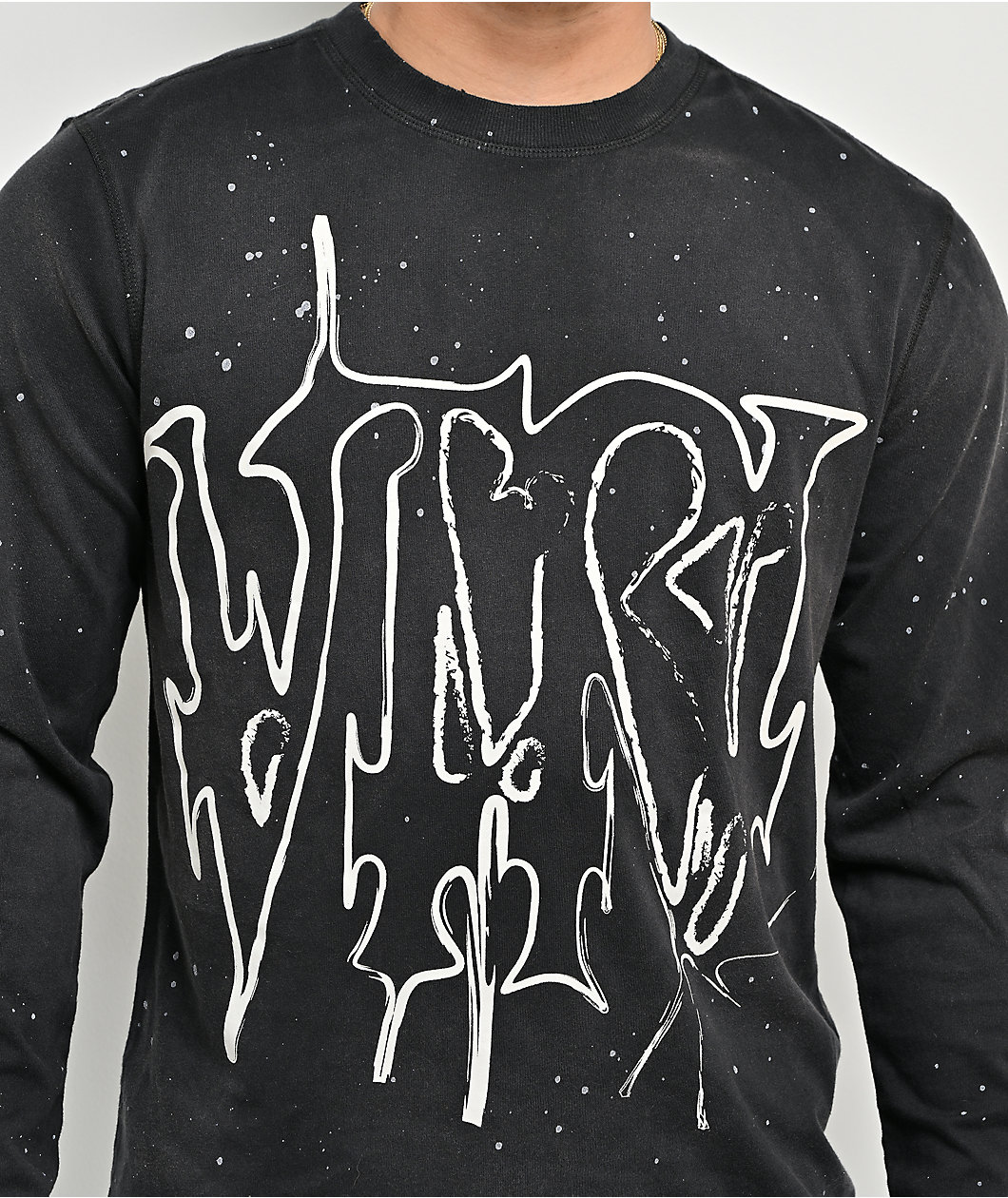 Vitriol From Ash Black Wash Long Sleeve T-Shirt